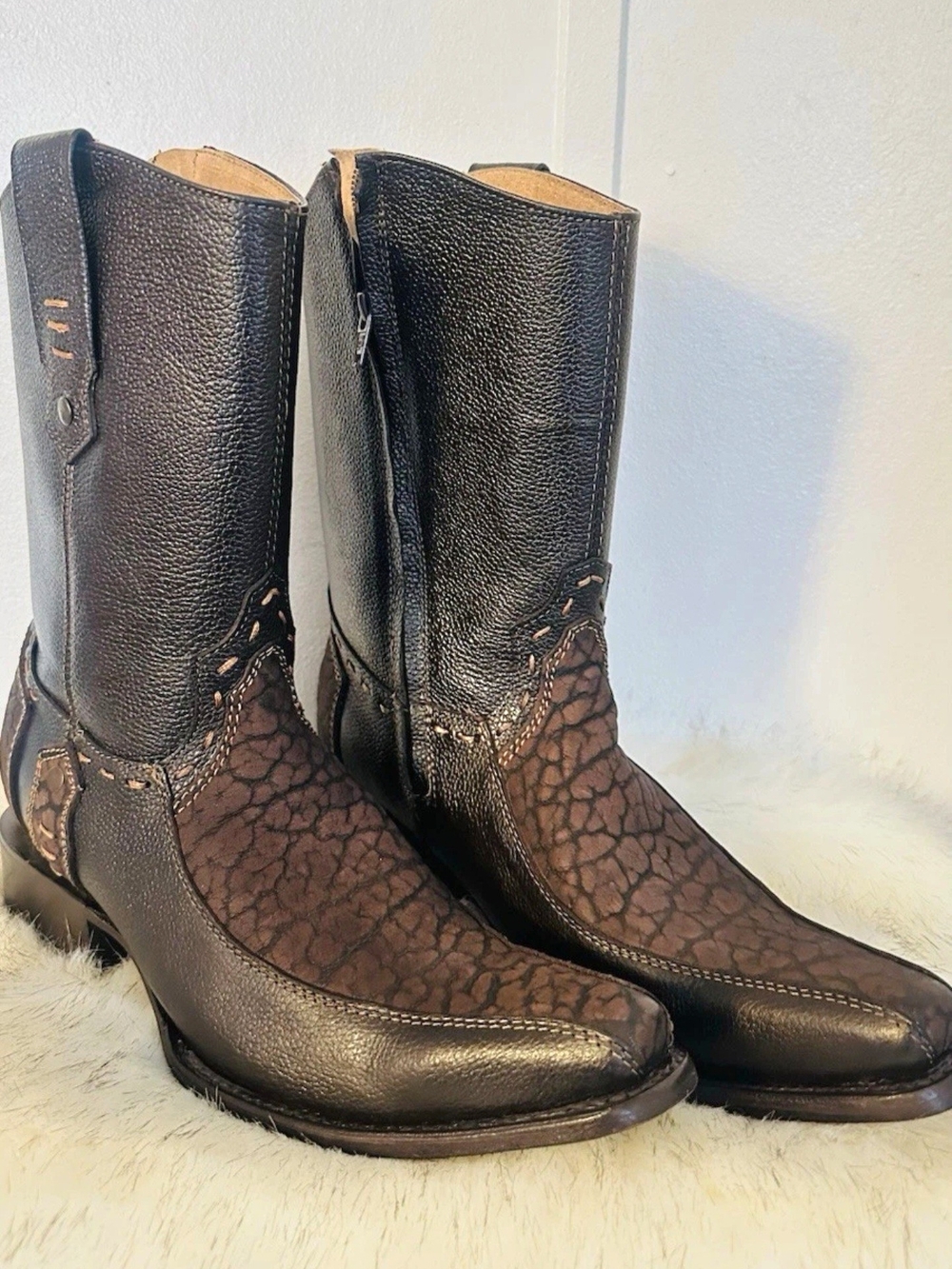 Men's Dark Brown Western Leather Boots